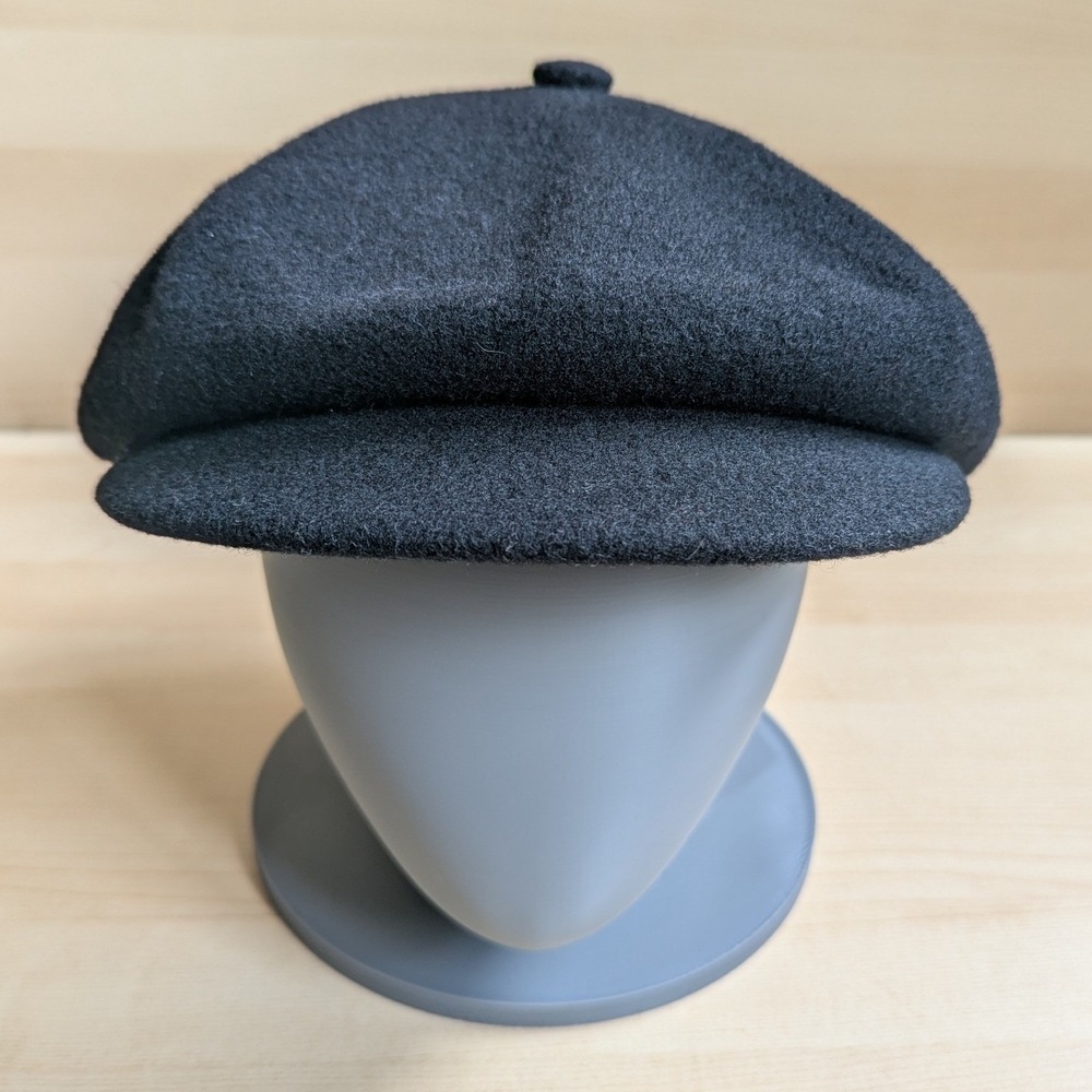 Kangol Wool Hawker Cap Black Newsboy Hat 0259BC03 Large - Picture 3 of 8